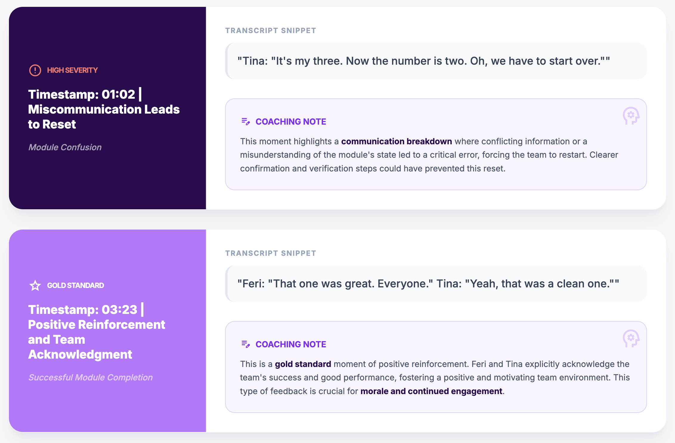 Key Moments Analysis